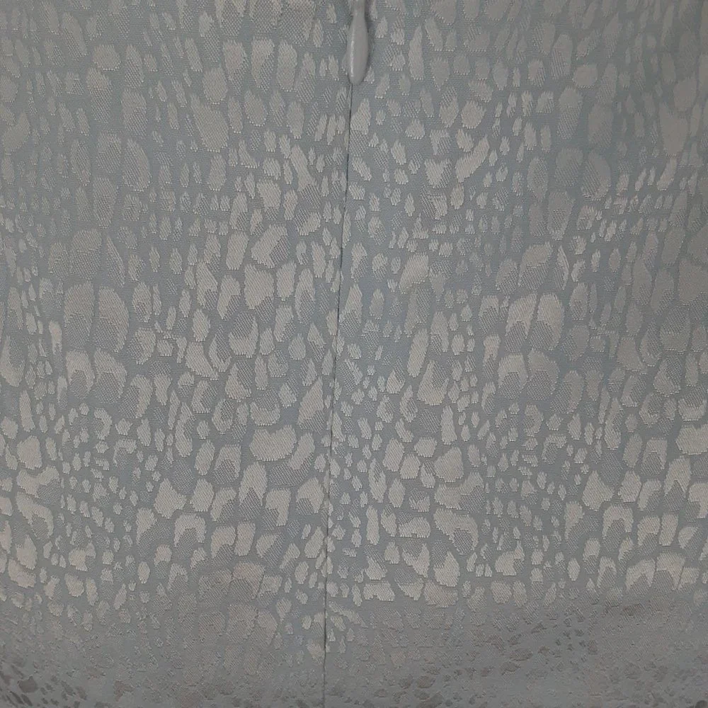 Alberto Makali Cache Pale Ice Blue Animal/Reptile Print Pencil Skirt